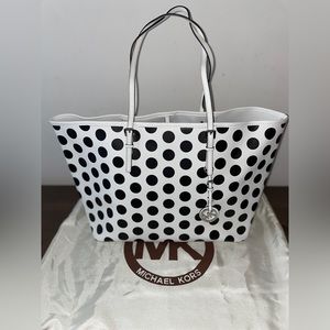 Medium Jet Set Polka Dot Travel Tote